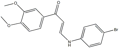 3-(4-bromoanilino)-1-(3,4-dimethoxyphenyl)-2-propen-1-one 结构式