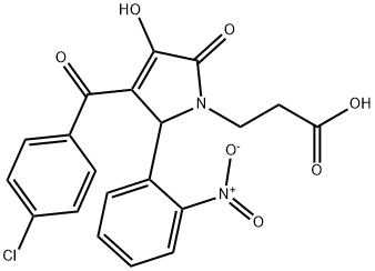 3-(3-(4-chlorobenzoyl)-4-hydroxy-2-{2-nitrophenyl}-5-oxo-2,5-dihydro-1H-pyrrol-1-yl)propanoic acid 结构式