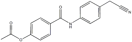 4-{[4-(cyanomethyl)anilino]carbonyl}phenyl acetate 结构式
