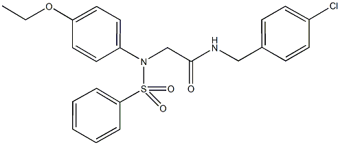 N-(4-chlorobenzyl)-2-[4-ethoxy(phenylsulfonyl)anilino]acetamide 结构式