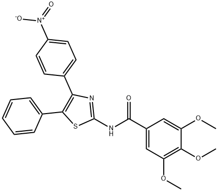 N-(4-{4-nitrophenyl}-5-phenyl-1,3-thiazol-2-yl)-3,4,5-trimethoxybenzamide 结构式