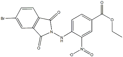 ethyl 4-[(5-bromo-1,3-dioxo-1,3-dihydro-2H-isoindol-2-yl)amino]-3-nitrobenzoate 结构式