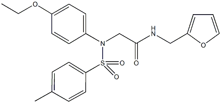 2-{4-ethoxy[(4-methylphenyl)sulfonyl]anilino}-N-(2-furylmethyl)acetamide 结构式