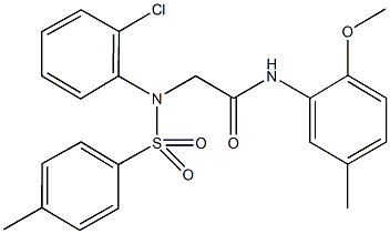 2-{2-chloro[(4-methylphenyl)sulfonyl]anilino}-N-(2-methoxy-5-methylphenyl)acetamide 结构式