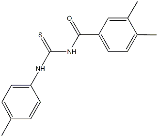 N-(3,4-dimethylbenzoyl)-N'-(4-methylphenyl)thiourea 结构式