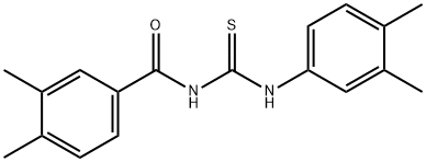 N-(3,4-dimethylbenzoyl)-N'-(3,4-dimethylphenyl)thiourea 结构式