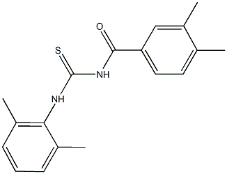 N-(3,4-dimethylbenzoyl)-N'-(2,6-dimethylphenyl)thiourea 结构式