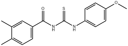 N-(3,4-dimethylbenzoyl)-N'-(4-methoxyphenyl)thiourea 结构式