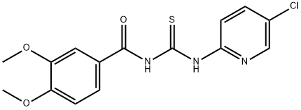 N-(5-chloropyridin-2-yl)-N'-(3,4-dimethoxybenzoyl)thiourea 结构式