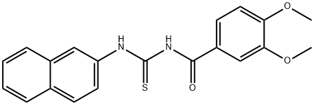 N-(3,4-dimethoxybenzoyl)-N'-(2-naphthyl)thiourea 结构式