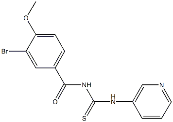 N-(3-bromo-4-methoxybenzoyl)-N'-(3-pyridinyl)thiourea 结构式