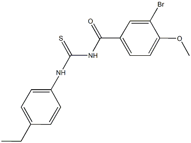 N-(3-bromo-4-methoxybenzoyl)-N'-(4-ethylphenyl)thiourea 结构式