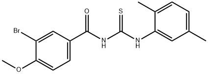 N-(3-bromo-4-methoxybenzoyl)-N'-(2,5-dimethylphenyl)thiourea 结构式