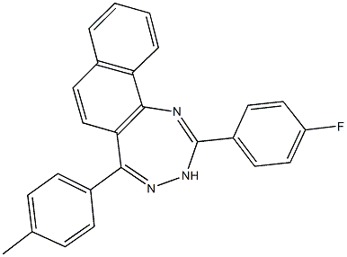 2-(4-fluorophenyl)-5-(4-methylphenyl)-3H-naphtho[1,2-e][1,2,4]triazepine 结构式