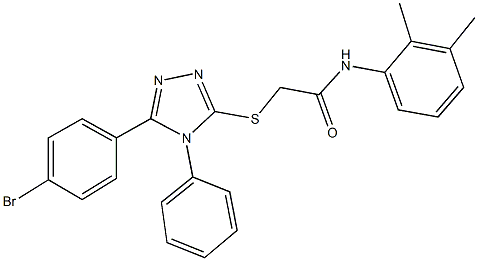 2-{[5-(4-bromophenyl)-4-phenyl-4H-1,2,4-triazol-3-yl]sulfanyl}-N-(2,3-dimethylphenyl)acetamide 结构式