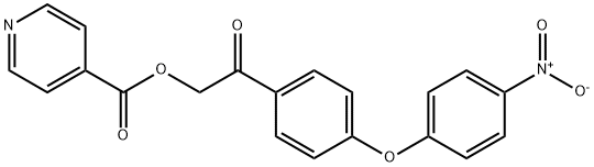 2-(4-{4-nitrophenoxy}phenyl)-2-oxoethyl isonicotinate 结构式