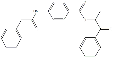 1-methyl-2-oxo-2-phenylethyl 4-[(phenylacetyl)amino]benzoate 结构式