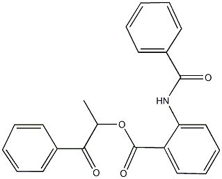 1-methyl-2-oxo-2-phenylethyl 2-(benzoylamino)benzoate 结构式