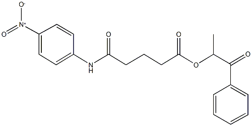 1-methyl-2-oxo-2-phenylethyl 5-{4-nitroanilino}-5-oxopentanoate 结构式