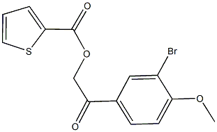 2-(3-bromo-4-methoxyphenyl)-2-oxoethyl 2-thiophenecarboxylate 结构式