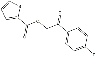 2-(4-fluorophenyl)-2-oxoethyl 2-thiophenecarboxylate 结构式