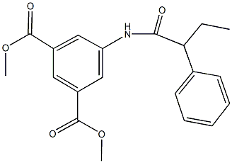 dimethyl 5-[(2-phenylbutanoyl)amino]isophthalate 结构式
