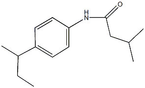 N-(4-sec-butylphenyl)-3-methylbutanamide 结构式