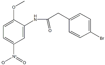 2-(4-bromophenyl)-N-{5-nitro-2-methoxyphenyl}acetamide 结构式