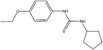 N-cyclopentyl-N'-(4-ethoxyphenyl)thiourea 结构式