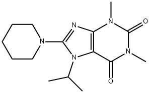 7-isopropyl-1,3-dimethyl-8-piperidin-1-yl-3,7-dihydro-1H-purine-2,6-dione 结构式