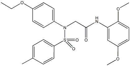 N-(2,5-dimethoxyphenyl)-2-{4-ethoxy[(4-methylphenyl)sulfonyl]anilino}acetamide 结构式