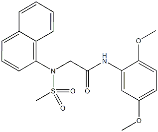 N-(2,5-dimethoxyphenyl)-2-[(methylsulfonyl)(1-naphthyl)amino]acetamide 结构式