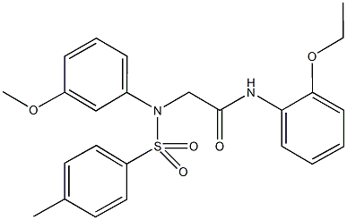 N-(2-ethoxyphenyl)-2-{3-methoxy[(4-methylphenyl)sulfonyl]anilino}acetamide 结构式