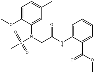 methyl 2-({[2-methoxy-5-methyl(methylsulfonyl)anilino]acetyl}amino)benzoate 结构式