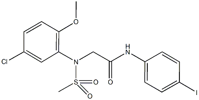 2-[5-chloro-2-methoxy(methylsulfonyl)anilino]-N-(4-iodophenyl)acetamide 结构式