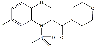 N-(2-methoxy-5-methylphenyl)-N-[2-(4-morpholinyl)-2-oxoethyl]methanesulfonamide 结构式