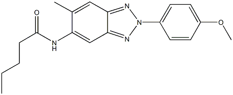 N-[2-(4-methoxyphenyl)-6-methyl-2H-1,2,3-benzotriazol-5-yl]pentanamide 结构式