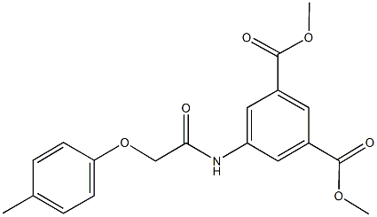 dimethyl 5-{[(4-methylphenoxy)acetyl]amino}isophthalate 结构式