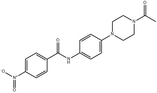 N-[4-(4-acetylpiperazin-1-yl)phenyl]-4-nitrobenzamide 结构式