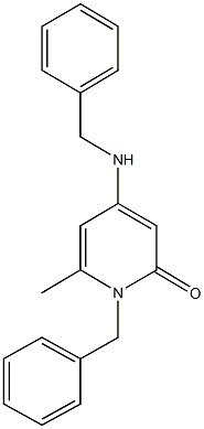 1-benzyl-4-(benzylamino)-6-methyl-2(1H)-pyridinone 结构式