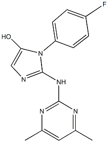 2-[(4,6-dimethyl-2-pyrimidinyl)amino]-1-(4-fluorophenyl)-1H-imidazol-5-ol 结构式