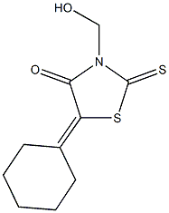 5-cyclohexylidene-3-(hydroxymethyl)-2-thioxo-1,3-thiazolidin-4-one 结构式