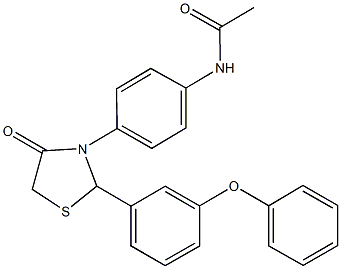 N-{4-[4-oxo-2-(3-phenoxyphenyl)-1,3-thiazolidin-3-yl]phenyl}acetamide 结构式