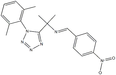 1-(2,6-dimethylphenyl)-5-[1-({4-nitrobenzylidene}amino)-1-methylethyl]-1H-tetraazole 结构式