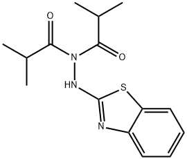 N'-(1,3-benzothiazol-2-yl)-N-isobutyryl-2-methylpropanohydrazide 结构式