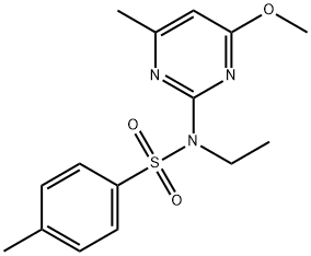 N-ethyl-N-(4-methoxy-6-methyl-2-pyrimidinyl)-4-methylbenzenesulfonamide 结构式