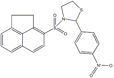 3-(1,2-dihydro-3-acenaphthylenylsulfonyl)-2-{4-nitrophenyl}-1,3-thiazolidine 结构式