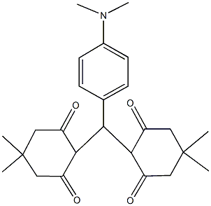 2-[[4-(dimethylamino)phenyl](4,4-dimethyl-2,6-dioxocyclohexyl)methyl]-5,5-dimethyl-1,3-cyclohexanedione 结构式