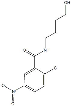 2-chloro-N-(4-hydroxybutyl)-5-nitrobenzamide 结构式