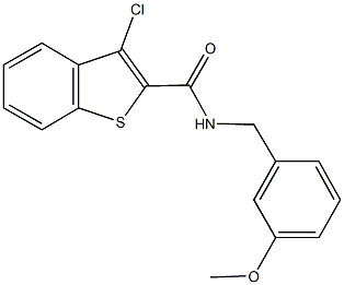 3-chloro-N-(3-methoxybenzyl)-1-benzothiophene-2-carboxamide 结构式